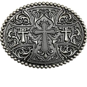 New silver beautiful Celtic cross Belt buckle
